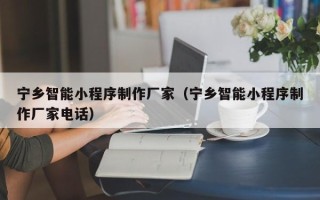 澄迈宁乡智能小程序制作厂家（宁乡智能小程序制作厂家电话）